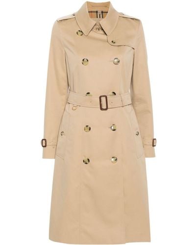 Burberry Chelsea Heritage Long Trench Coat - Natural