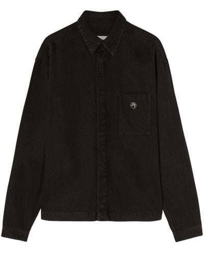 Ambush Chemise en coton à logo brodé - Noir