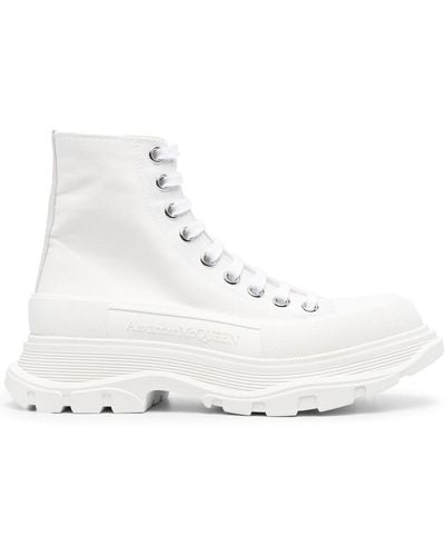Alexander McQueen Zapatillas con suela gruesa - Blanco