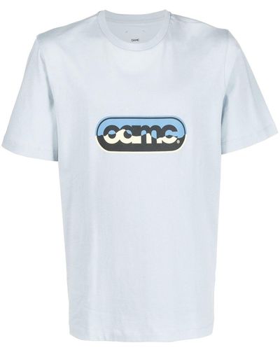 OAMC Camiseta con logo estampado - Azul