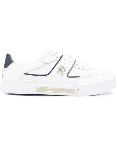 Tommy Hilfiger Logo-plaque Low-top Sneakers - White