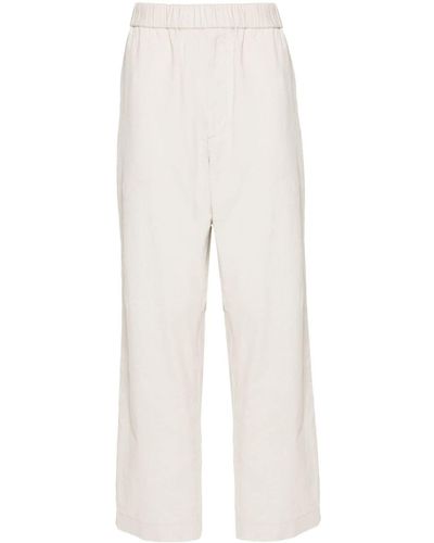 Moncler Pantalon ample en velours côtelé - Blanc