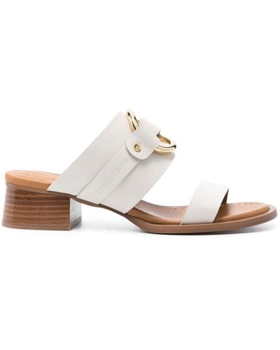 See By Chloé Hana 40mm Leather Mules - White