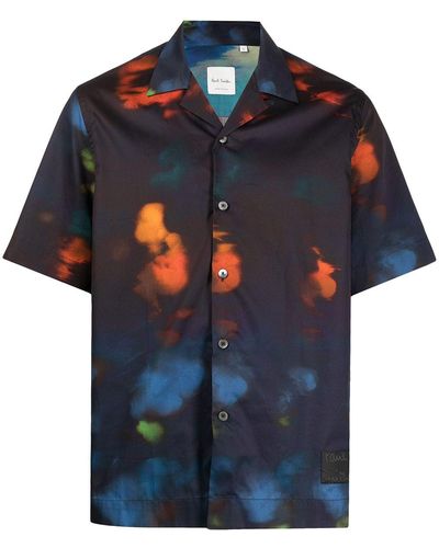 Paul Smith Overhemd Met Geverfd-effect - Blauw