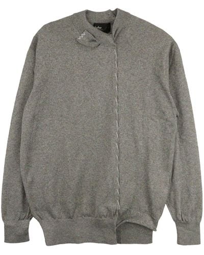 Kolor Asymmetrical Tonal-stitch Sweater - Gray