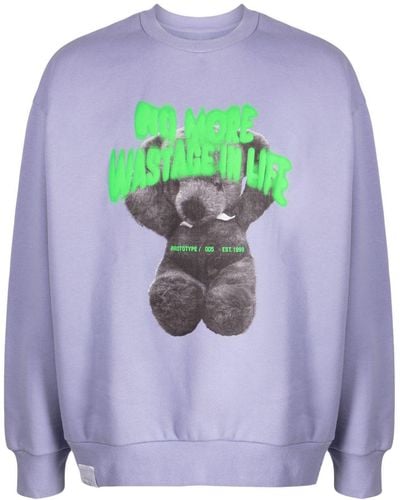 Izzue Sweatshirt mit Teddy-Print - Grau