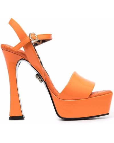 Philipp Plein Platform High-heel Slingback Sandals - Orange