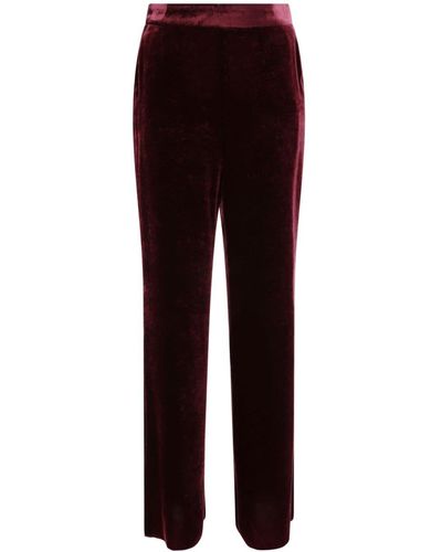 Etro Velvet Straight-leg Trousers - Red