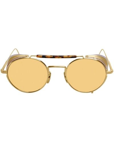 Thom Browne 20th Anniversary Edition Round-frame Sunglasses - Natural
