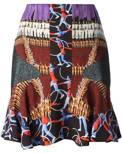 Peter Pilotto 'Ceremony' Rock mit Print - Mehrfarbig