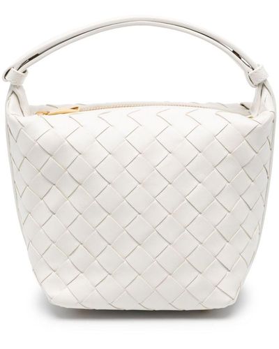 Bottega Veneta Candy Wallace Leather Tote Bag - White