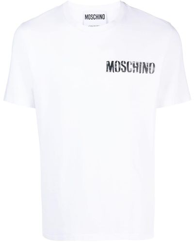 Moschino T-shirt girocollo con stampa - Bianco