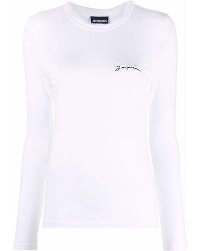 Jacquemus Haut Le T-shirt Brodé à logo brodé - Blanc
