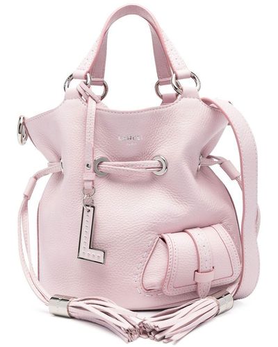Lancel Leather Bucket Bag - Pink