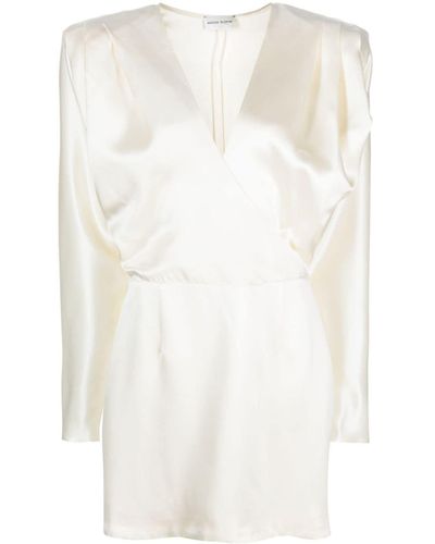 Magda Butrym Silk Wrap Minidress - White