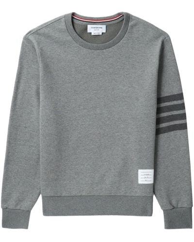 Thom Browne Sweatshirt mit rundem Ausschnitt - Grau