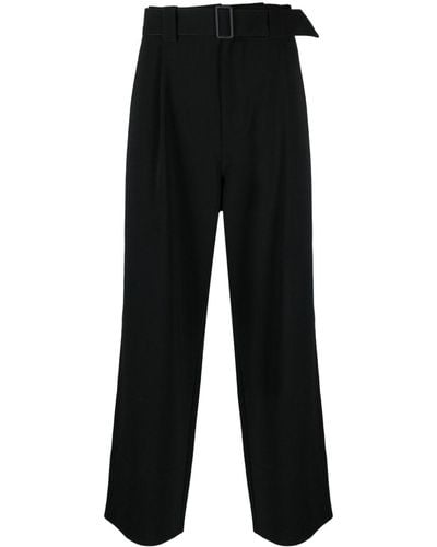 Sunnei Pantalones anchos con cinturón - Negro