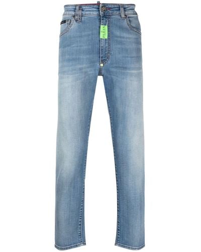 Philipp Plein Detroit Slim-Fit-Jeans - Blau