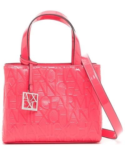 Armani Exchange Logo-embossed Crossbody Bag - Pink