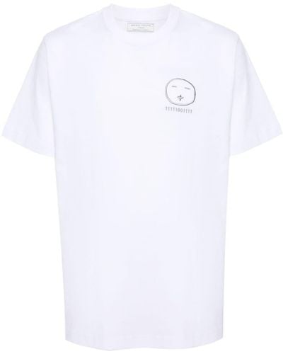 Societe Anonyme T-shirt en coton à logo brodé - Blanc