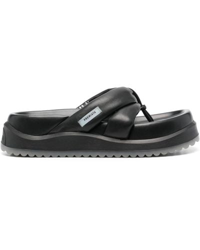 Premiata Padded-design leather sandals - Schwarz