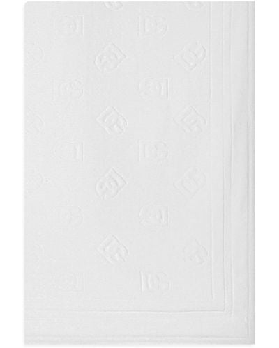 Dolce & Gabbana Logo-jacquard Cotton Beach Towel - White