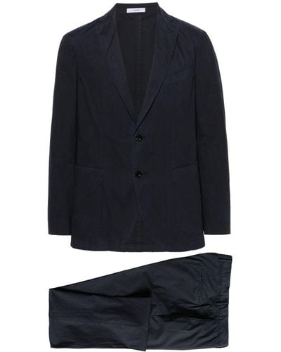 Boglioli Single-breasted Cotton Suit - Blue