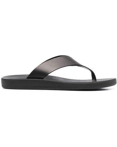 Ancient Greek Sandals Charys Comfort Leather Flip-flops - Black