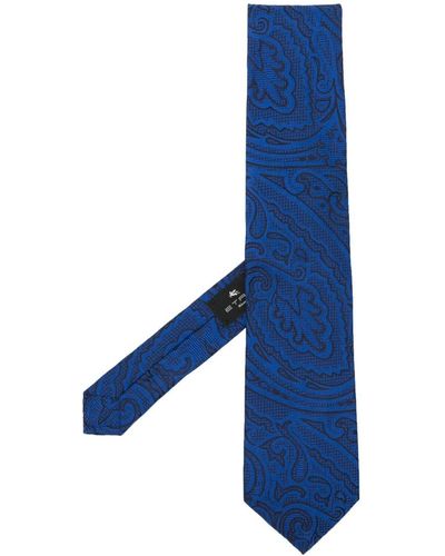 Etro Cravatta con effetto jacquard - Blu