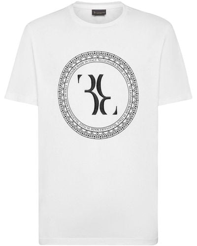 Billionaire Logo-print Cotton T-shirt - Gray