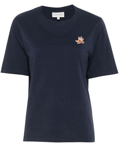Maison Kitsuné Speedy Fox T-Shirt - Blau