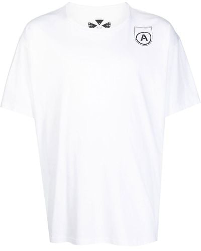 ACRONYM T-Shirt mit grafischem Print - Weiß