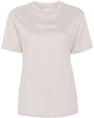 Calvin Klein Logo-print cotton T-shirt - Grau