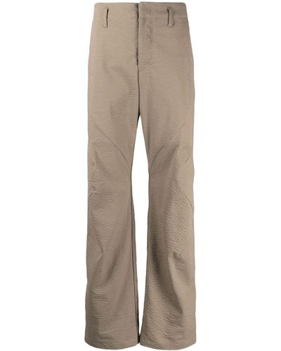 Post Archive Faction PAF Textured Straight-leg Trousers - Natural