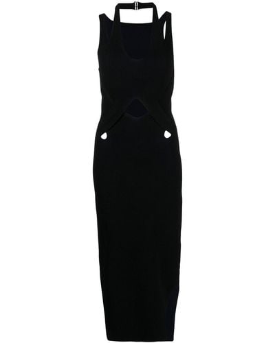 Dion Lee Cut-out Detail Midi Dress - Black