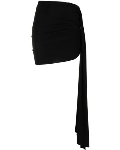 Magda Butrym Draped Asymmetric Miniskirt - Black