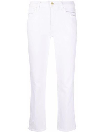 FRAME Cropped Straight-leg Jeans - White