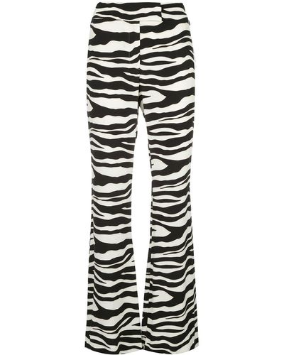 Rachel Zoe Zebra-print Flared Pants - White