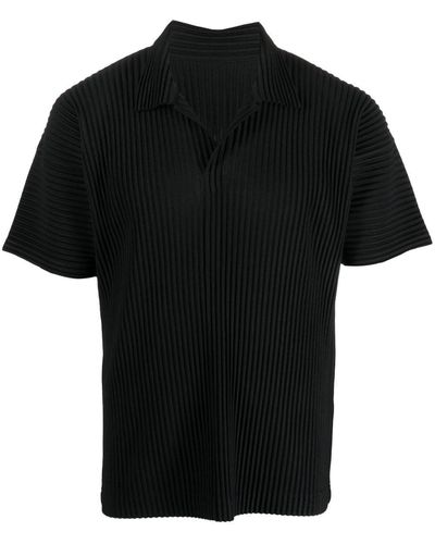 Homme Plissé Issey Miyake Chemise plissée à manches courtes - Noir