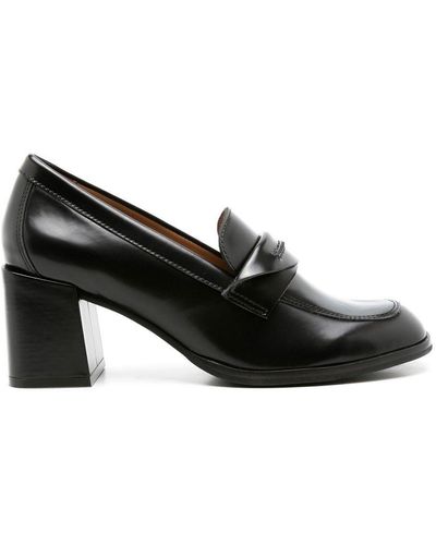 Sarah Chofakian Eliza 70mm Heeled Loafers - Black