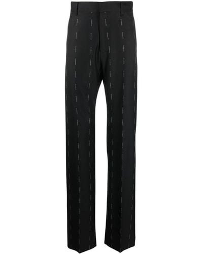 Givenchy Pantalones rectos con logo estampado - Negro