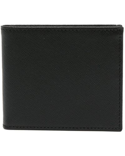 Corneliani Bi-fold Grained Leather Wallet - Black