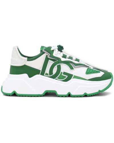 Dolce & Gabbana Mixed-Materials Daymaster Trainers - Green