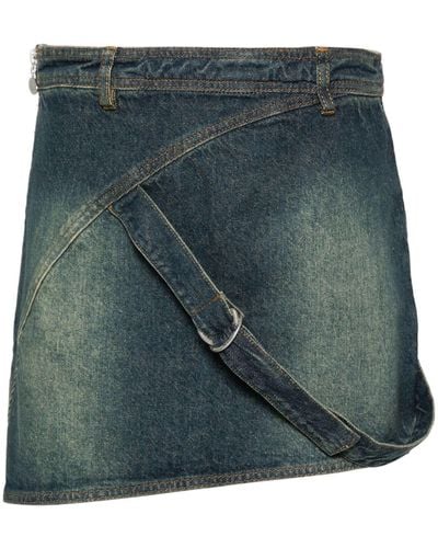 CANNARI CONCEPT Zip-fastening Denim Skirt - Green