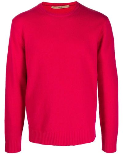 Nuur Crew-neck Knitted Sweater - Pink