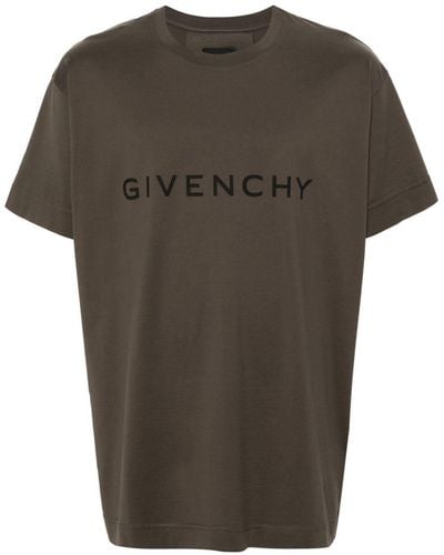 Givenchy T-shirt en coton à logo imprimé - Vert