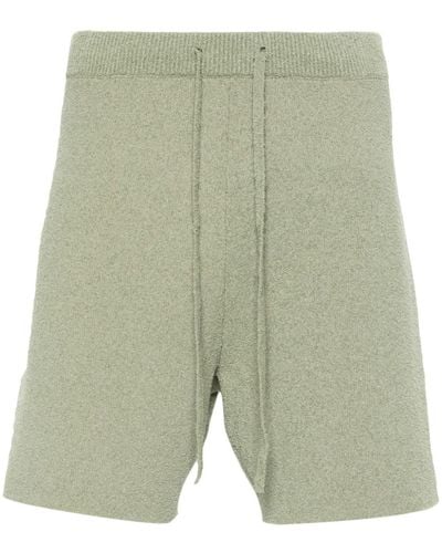 Nanushka Drawstring-waist Knitted Shorts - Men's - Nylon/organic Cotton - Green