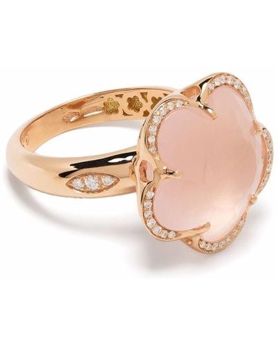 Pasquale Bruni 18kt Rose Gold Bon Ton Quartz And Diamond Ring - Pink