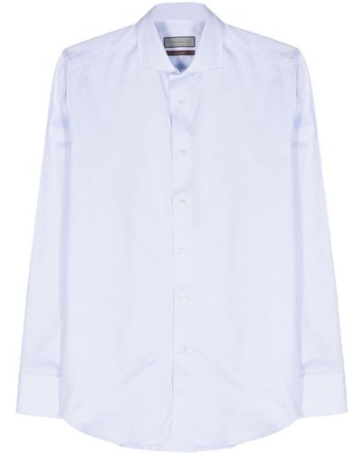 Canali Textured cotton shirt - Weiß