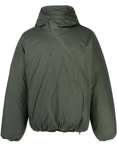 Post Archive Faction PAF 5.1 Asymmetric-zip Hooded Jacket - Green